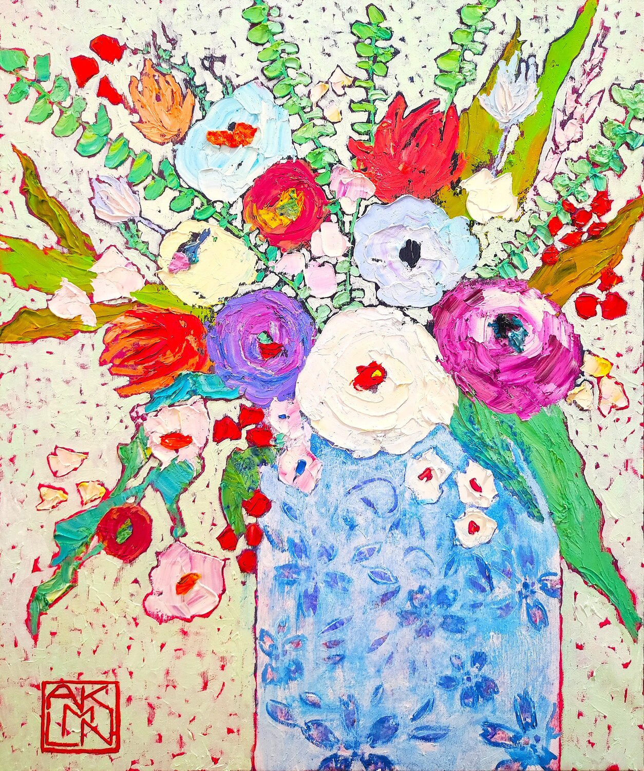 "El domingo de flores" Asia Klim Original painting for sale