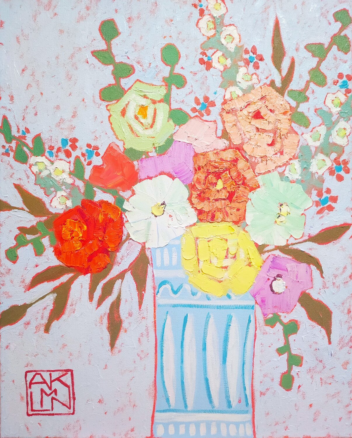 "Las flores que me trajeron noticias" Asia Klim Original painting for sale