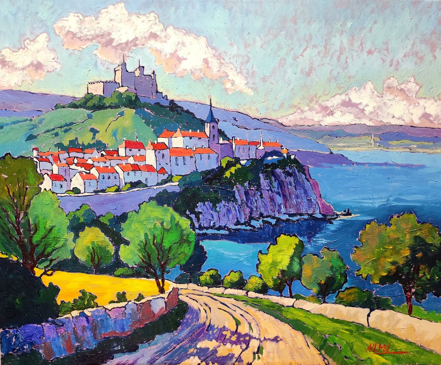 El castillo sobre el mar Asia Klim Original painting for sale