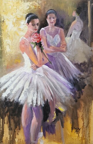 Nouvelle Prima Ballerina by Jarmila Dluhos, Painting for Sale on Select