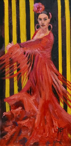Bailaora by Jarmila Dluhos, Painting for Sale on Select