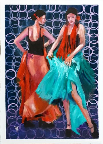 Tablao by Jarmila Dluhos, Painting for Sale on Select