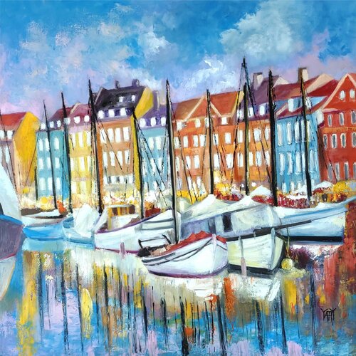Copenhagen by Jarmila Dluhos, Painting for Sale on Select