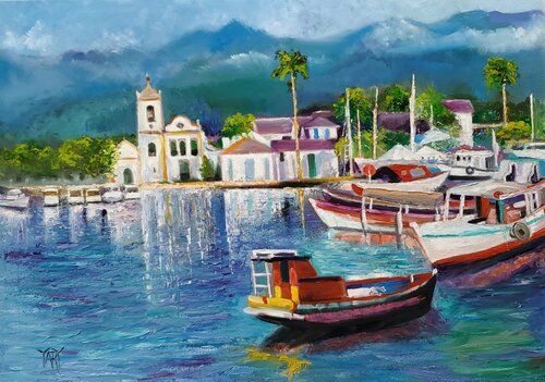Aguas de Paraty by Jarmila Dluhos, Painting for Sale on Select