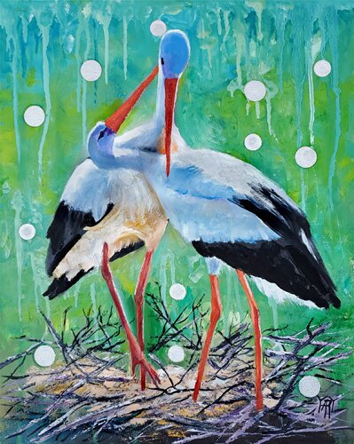 Nesting by Jarmila Dluhos, Painting for Sale on Select