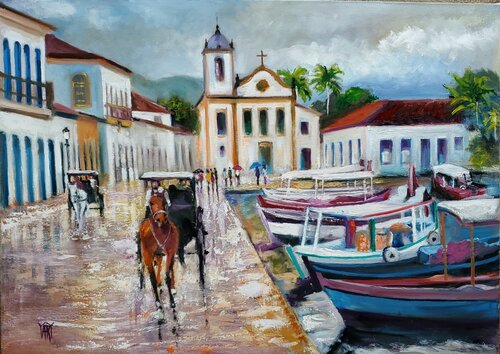 Paraty Colonial by Jarmila Dluhos, Painting for Sale on Select