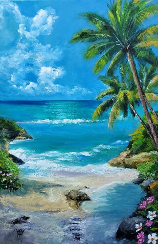 Tropical by Jarmila Dluhos, Painting for Sale on Select