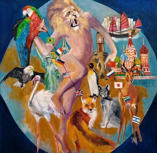 King of the Jungle von Jarmila Dluhos, Malerei kaufen auf Select