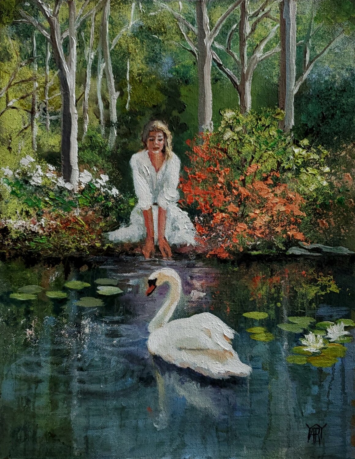 The Reflection Jarmila Dluhos Original painting for sale