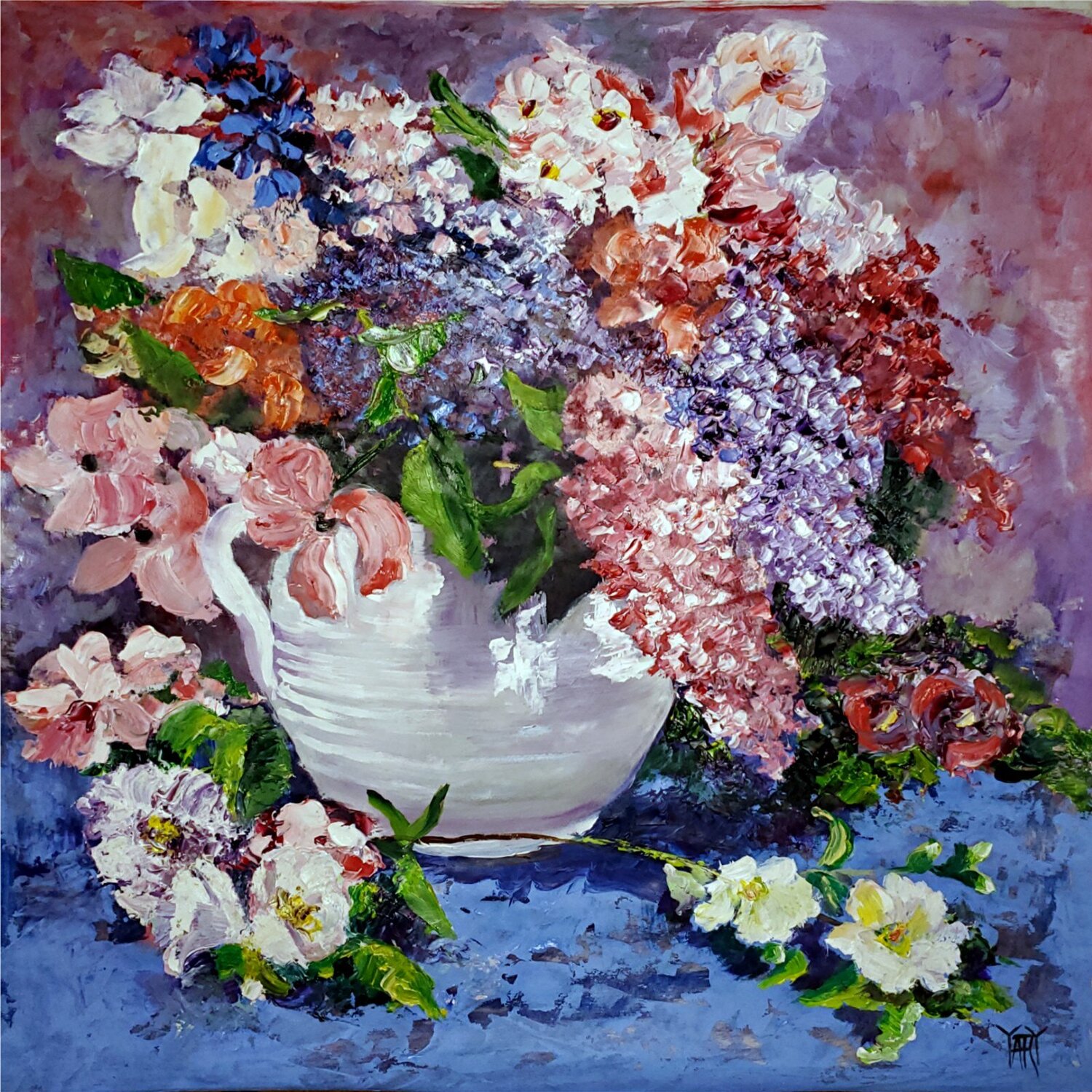 A Pitcher of Spring Jarmila Dluhos Original painting for sale