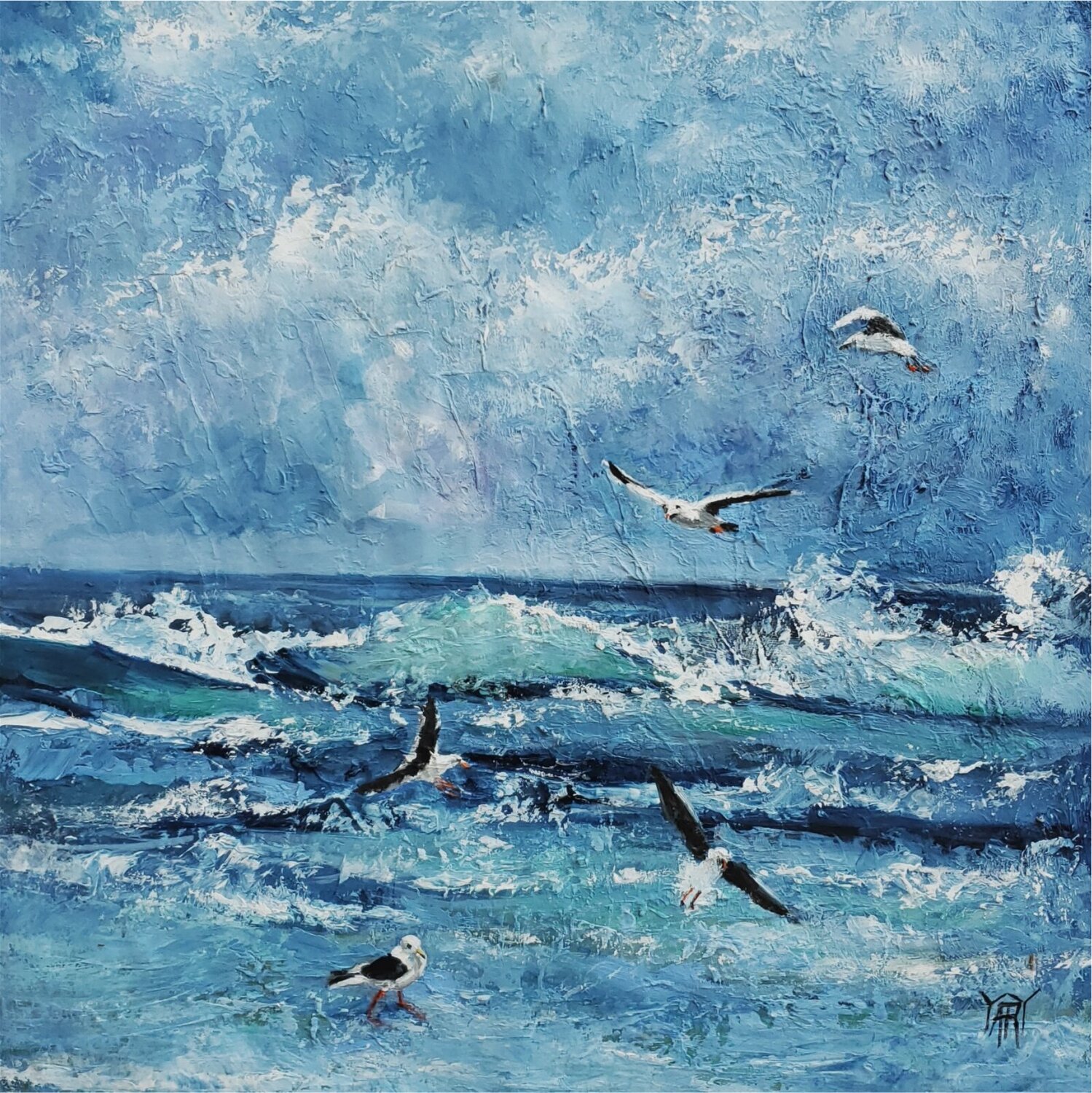 Ocean Wind Jarmila Dluhos Original painting for sale