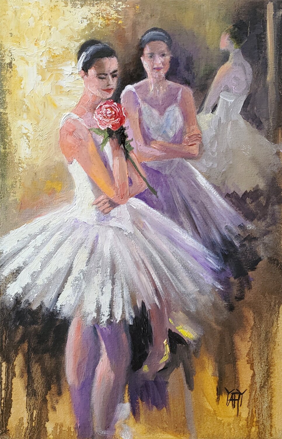 Nouvelle Prima Ballerina Jarmila Dluhos Original painting for sale