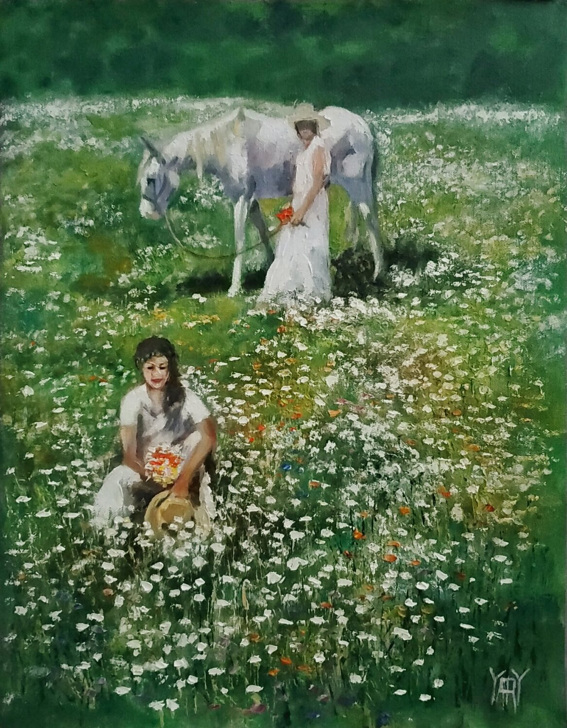 Irresistible Wildflowers Jarmila Dluhos Original painting for sale