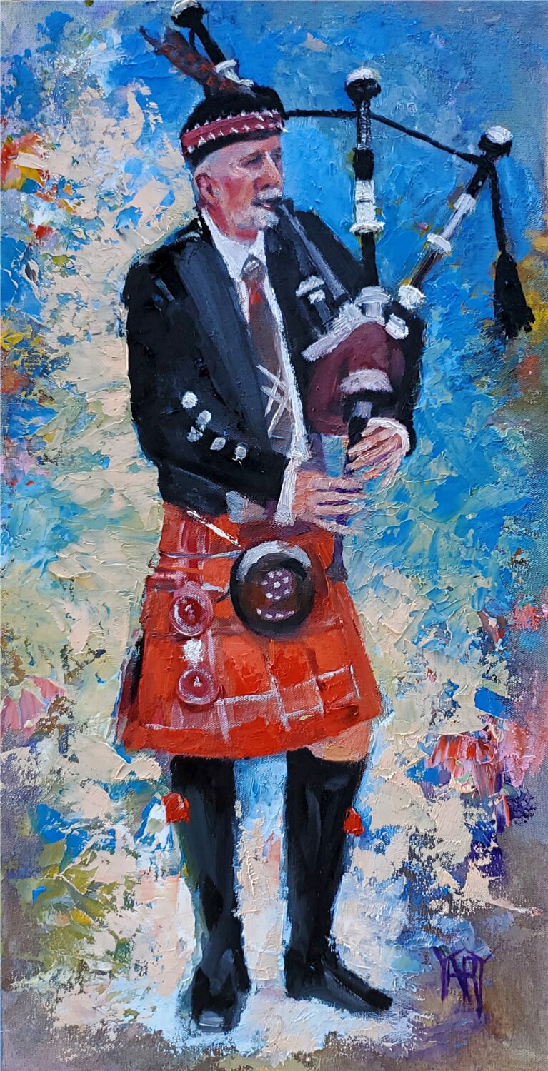 Scotsman Jarmila Dluhos Original painting for sale