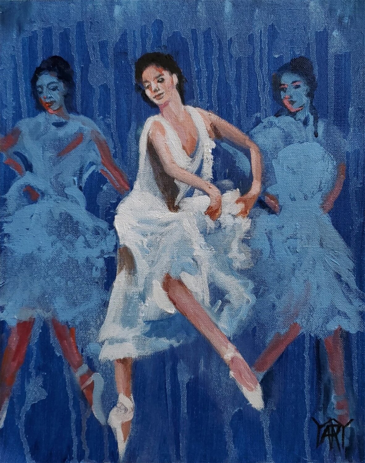 On Stage Jarmila Dluhos Original painting for sale
