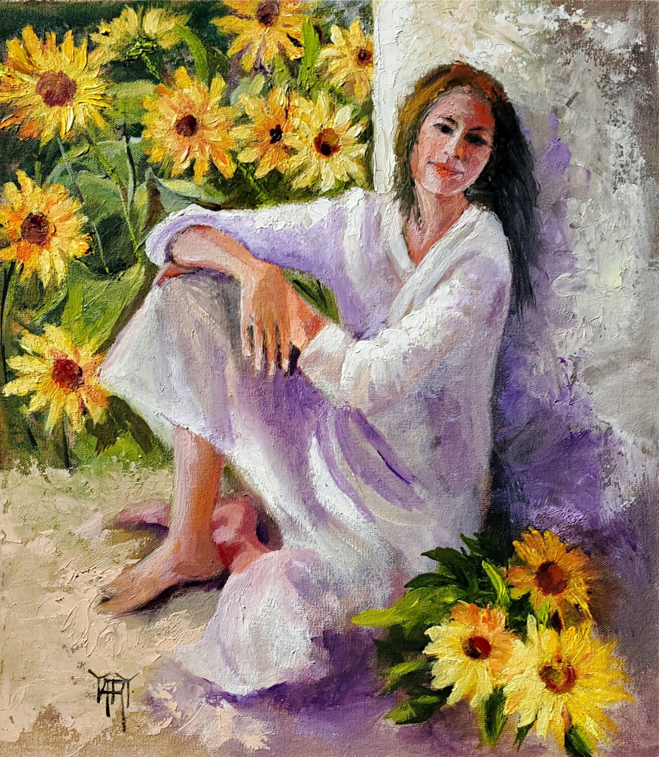 Warm Summer Day Jarmila Dluhos Original painting for sale
