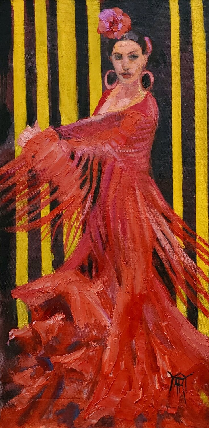 Bailaora Jarmila Dluhos Original painting for sale