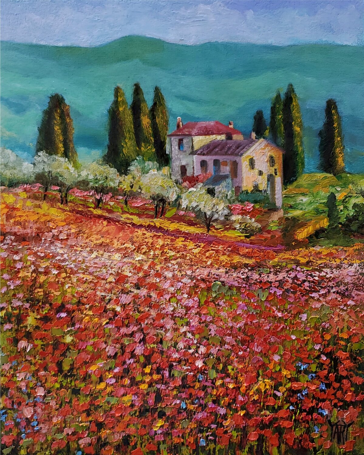 Primavera in Toscana Jarmila Dluhos Original painting for sale
