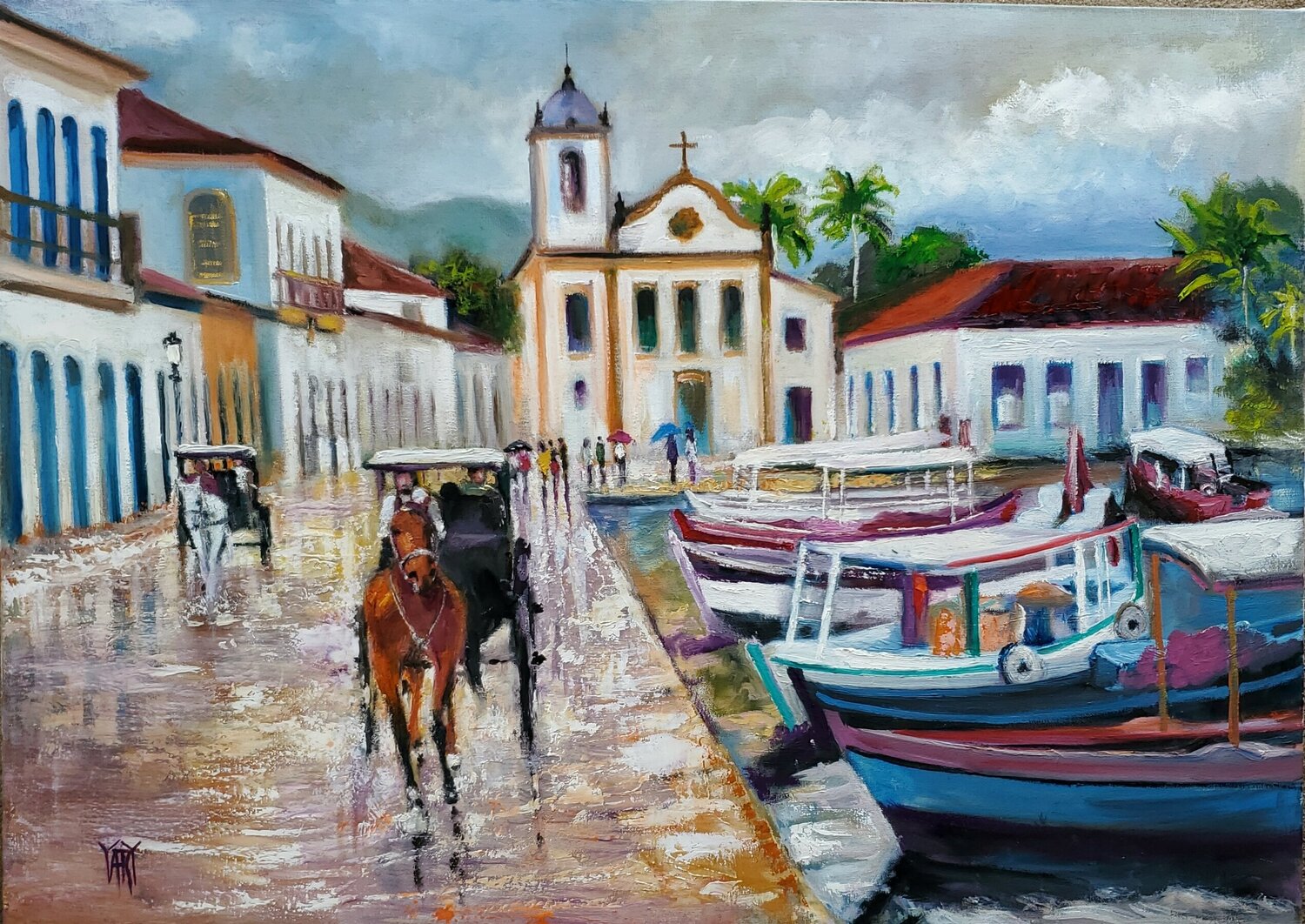 Paraty Colonial Jarmila Dluhos Original painting for sale