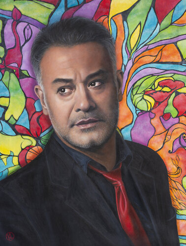 El Chino Laborde - Tango Singer and Actor by Karin Lüders, Painting for Sale on Select