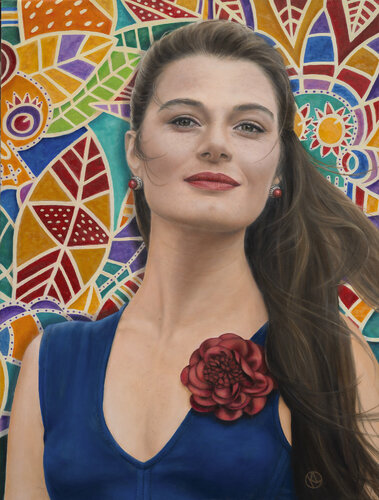 Inés Cuello - Tango and Folklore Singer by Karin Lüders, Painting for Sale on Select
