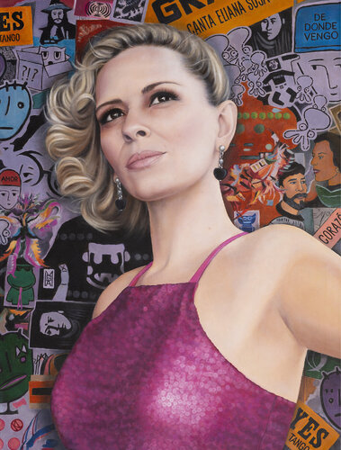 Eliana Sosa - Tango Singer and Teacher by Karin Lüders, Painting for Sale on Select