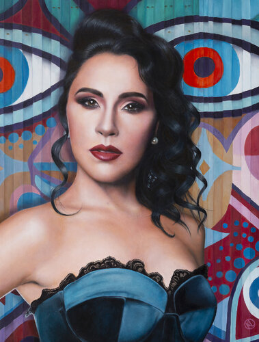 Ximena Gimenez - Tango Singer by Karin Lüders, Painting for Sale on Select