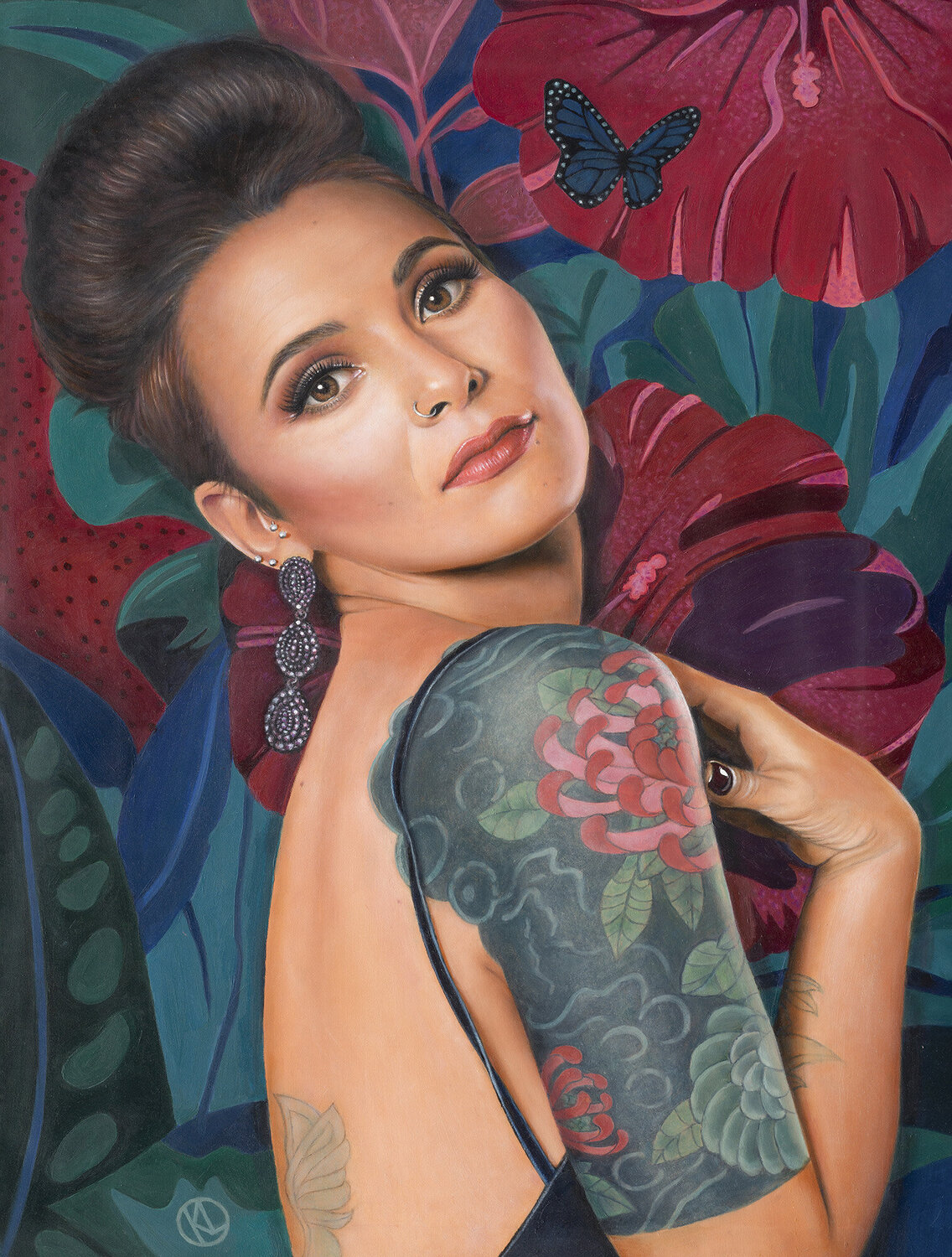 Antonela Alfonso - Tango Singer Karin Lüders Original painting for sale
