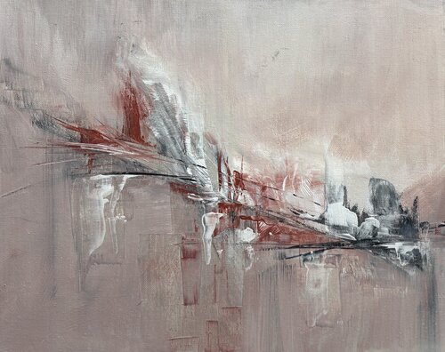 Crimson Haze by Sasa Ley, Painting for Sale on Select