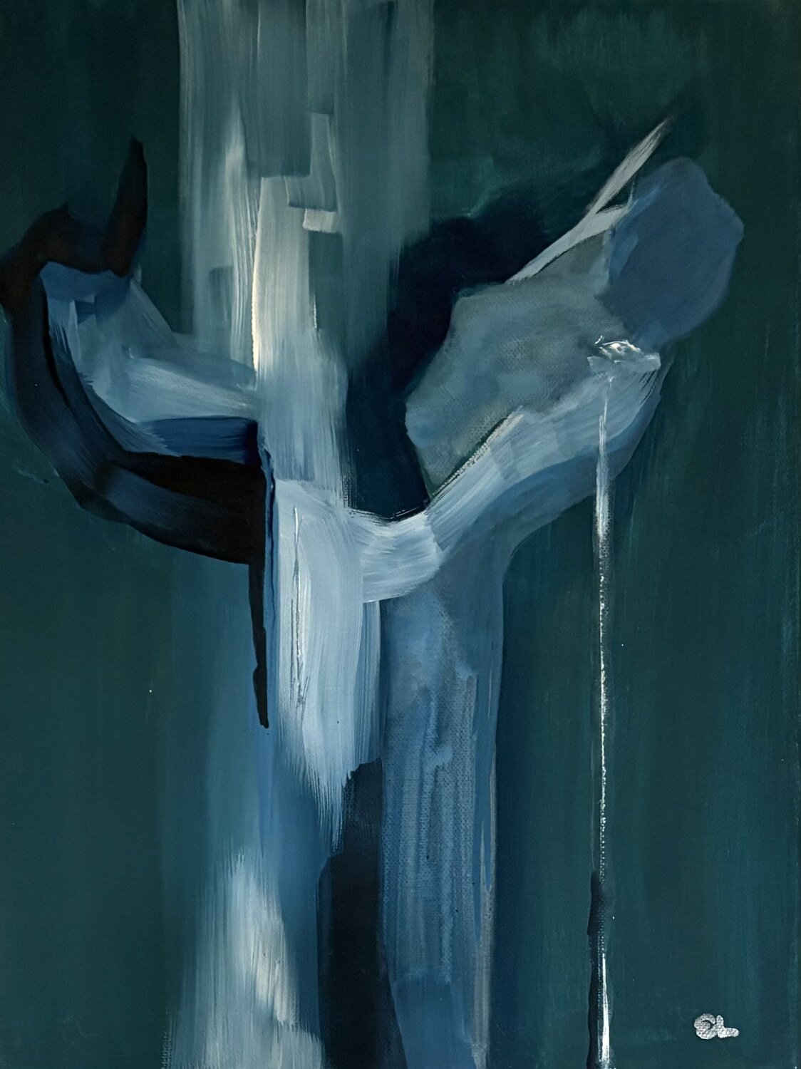 Blue Eminence Sasa Ley Original painting for sale