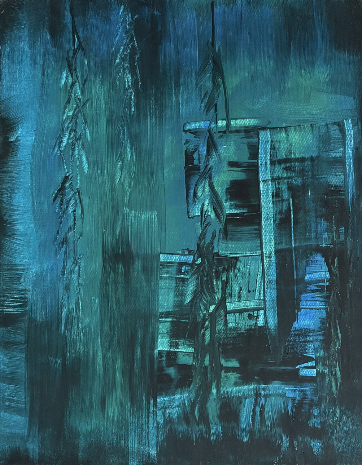 Blue Dive Sasa Ley Original painting for sale