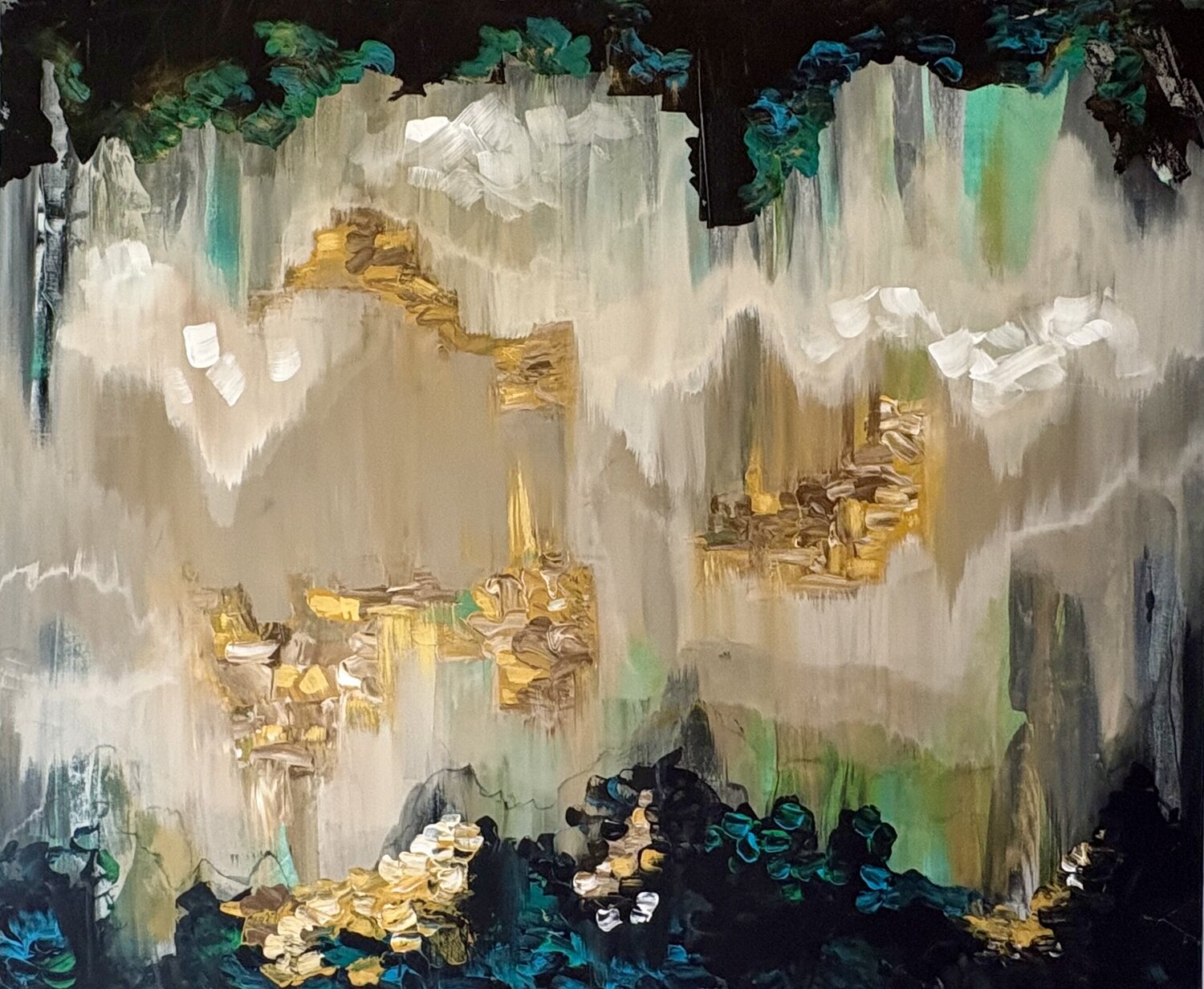 Green Chamber Sasa Ley Original painting for sale