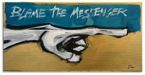 Blame the messenger by Ido Vaginsky, Painting for Sale on Select