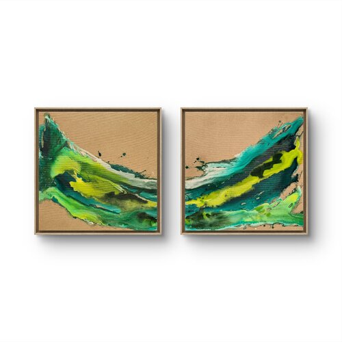 Wild Currents (Diptychon) by Claude Schwidrik-Grebe, Painting for Sale on Select