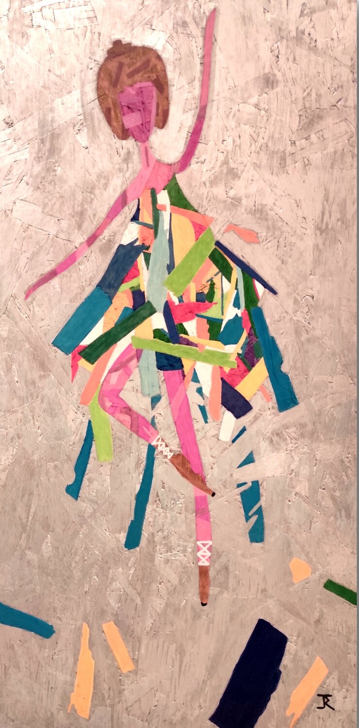 LA BALLERINA SENZA VOLTO - SERIE "SILVER" N.3 - MATRICOLA N°001308202500/JR jacopo rizzo Original painting for sale