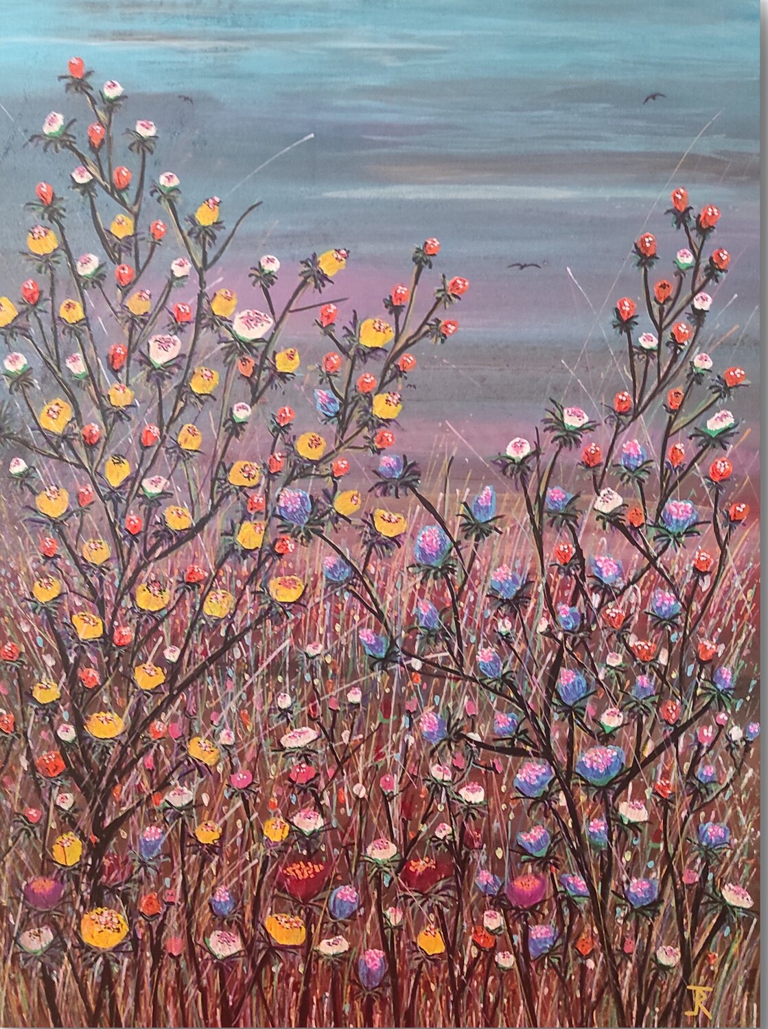 LAS FLORES jacopo rizzo Original painting for sale