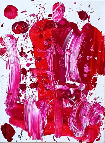 “Latido Carmesí” by Adolfo Vázquez Burgos, Painting for Sale on Select