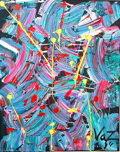 Electric Chaos by Adolfo Vázquez Burgos, Painting for Sale on Select