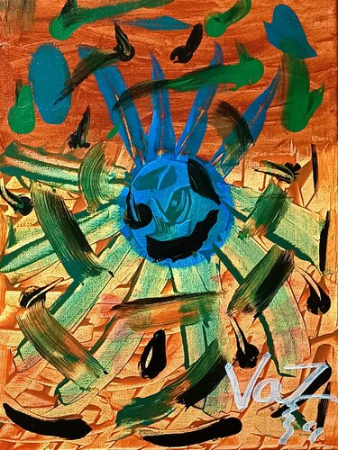 Rebelión Azul by Adolfo Vázquez Burgos, Painting for Sale on Select