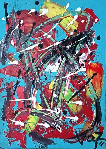 “The Dance of Chaos” by Adolfo Vázquez Burgos, Painting for Sale on Select