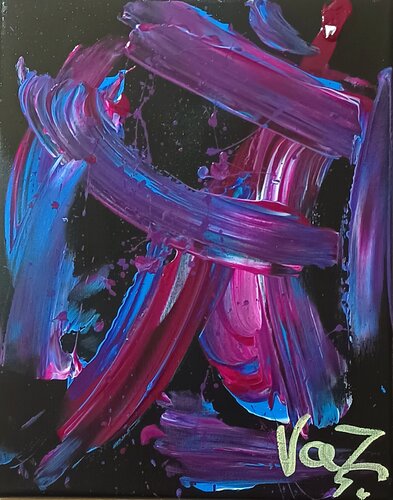 “Vértigo Neón” by Adolfo Vázquez Burgos, Painting for Sale on Select