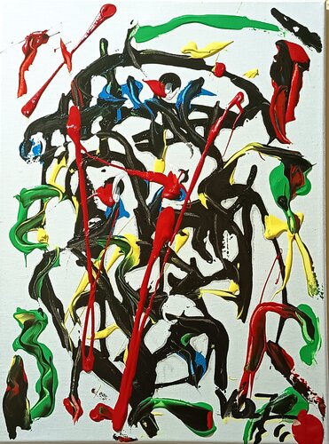 Tensión Primaria by Adolfo Vázquez Burgos, Painting for Sale on Select