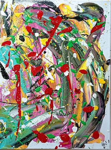 "Latidos de Color" by Adolfo Vázquez Burgos, Painting for Sale on Select
