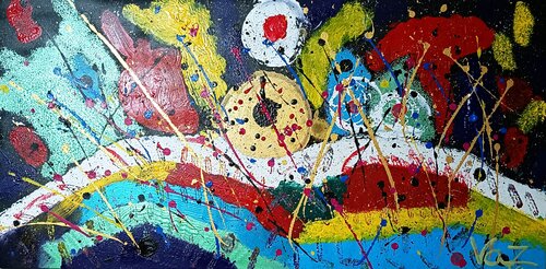 Dance of colors by Adolfo Vázquez Burgos, Painting for Sale on Select