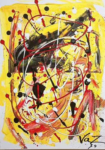 Órbita de fuego by Adolfo Vázquez Burgos, Painting for Sale on Select