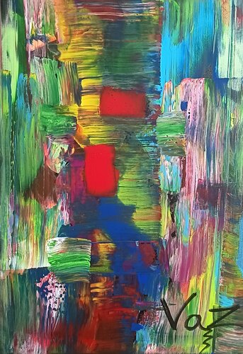 Latido abstracto by Adolfo Vázquez Burgos, Painting for Sale on Select