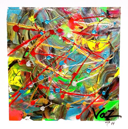 Cruce de energías by Adolfo Vázquez Burgos, Painting for Sale on Select