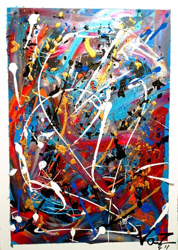 Chromatic storm by Adolfo Vázquez Burgos, Painting for Sale on Select