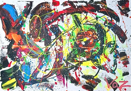Gritó del color by Adolfo Vázquez Burgos, Painting for Sale on Select
