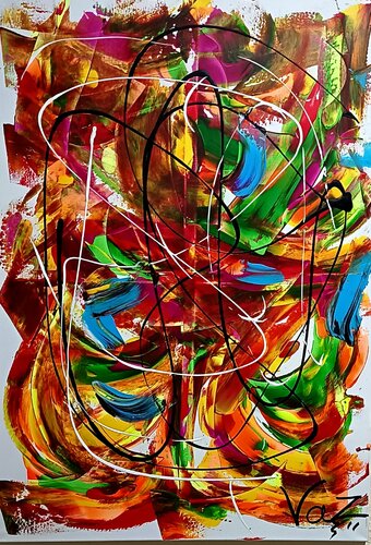 Danza salvaje by Adolfo Vázquez Burgos, Painting for Sale on Select